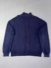 Lacoste Navy Blue Full Zip Cotton Knit Sweater (XL)