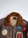 Vintage Avirex G-1 U.S. Navy Spec. 7823 Distressed Leather Flight Bomber Jacket (XL)