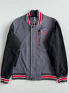 New Balance Grey & Black Varsity Bomber Jacket (S)