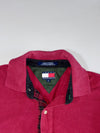 Tommy Hilfiger | Vintage 90s Maroon Crest Long Sleeve Polo | (2XL)