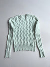 Tommy Hilfiger Mint Green Cable Knit Crewneck Sweater (XXS)
