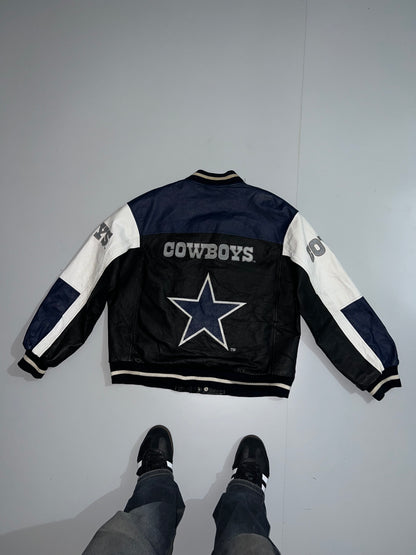 ZVintage Dallas Cowboys (Original Leather Jacket) • 90s NFL G-III Carl Banks
