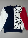 Dickies Colorblock Big Logo Crewneck Sweatshirt  Navy White Red (L)