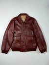 The Bridge Leather Flight Bomber Jacket – Cognac Brown (XL)