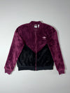 Adidas Originals | Trefoil Sherpa Fleece Track Jacket Maroon/Black (S)