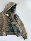 Wilsons Premium Original Sued Leather Jacket Detectable Hood Furr Inside (M)