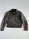 Raider Vintage Brown Café Racer Jacket (S)