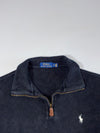 Polo Ralph Lauren | Black Quarter Zip Knit Pullover – White Pony (L)