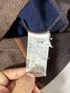 Columbia Brown & Navy Colorblock Quarter-Zip Fleece Pullover (M)