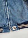 Vintage 90s Carhartt JQ0198 Santa Fe Denim Baseball Jacket – Darkstone (2Xl/3Xl)