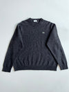 Lacoste Wool Crewneck Sweater – Charcoal Grey (M)