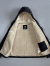 Dickies “Curb Design” Black Sherpa-Lined Hooded Jacket (XS)