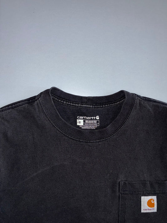 Carhartt Relaxed Fit Heavyweight Pocket Logo T-Shirt  Faded Black (S/M)