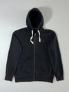 Polo Ralph Lauren Black Zip-Up Hoodie  (M)