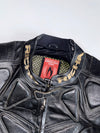 Richa x Triumph Vintage Heavy Armoured Leather Moto Jacket with Multi-Patch (Paded) (XL)