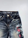 Big Train Japanese Denim “Kabuki Mask” Embroidered Jeans (W:26 |L:38)