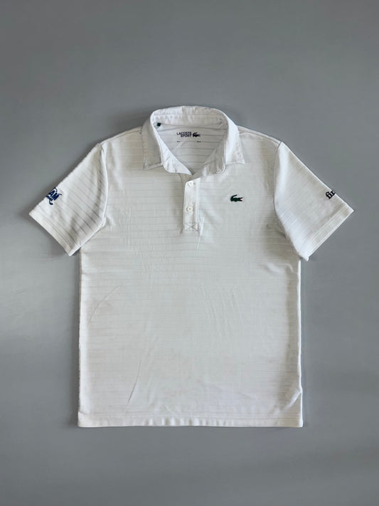 Lacoste Sport White Performance Polo – Croc Logo (M/L)