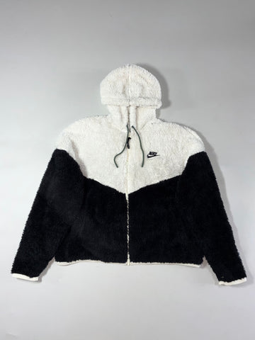 Nike Sherpa Fleece Hoodie – Black & White Women’s (M)