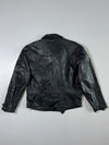 Avanti Black Leather Belted Biker Jacket (L/Xl)