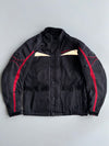 Polo (Touring) | Textile Motorcycle Jacket Black Red PADDED (L/Xl)