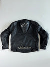 Alpinestars Armored Cowhide Leather Motorcycle Racing Jacket (Padded With back Hump) Jacket (US 46 / EU 56) (XL)