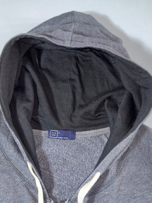 Gap Charcoal Grey Full-Zip Logo Hoodie (M)