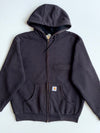 Carhartt Black Thermal-Lined Zip-Up Hoodie (2XL)