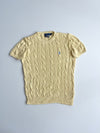 Polo Ralph Lauren Cable Knit Short Sleeve Sweater Cream (XS)