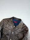 Vintage D'Urban Dark Brown Leather Trucker Jacket (S)