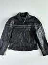 Cruiser by Sofari Black Leather Racer Jacket (XL)
