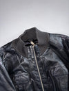 Vintage South Black Leather Bomber Jacket Jacket (S)