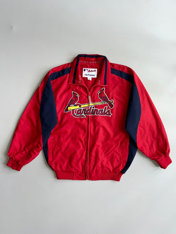 Vintage St. Louis Cardinals MLB Majestic Authentic Full-Zip Dugout Jacket(M)