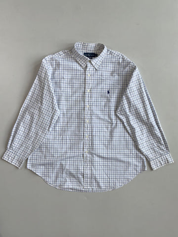 Ralph Lauren Classic Fit Blue Check Button-Down Shirt (3Xl)