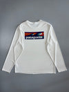 Patagonia Capilene Cool Daily White Long-Sleeve Tee P-6 Logo | 50+ UPF (XL/2XL)