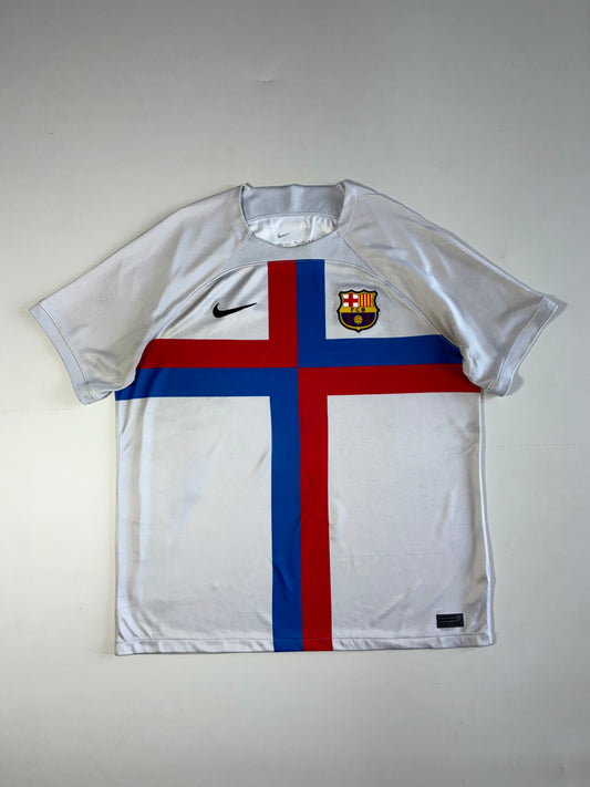 Nike FC Barcelona 2022/23 Third Kit Jersey – White (2XL)
