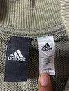 Adidas | Olive Green Pink Stripe Bomber Jacket (S)
