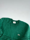 Vintage Lacoste Green Wool Cable Knit Crewneck Sweater (S)