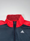 Adidas Red & Black 3-Stripes Full-Zip Track Jacket(L/XL)