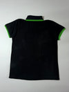 Robe di Kappa Neon Trim Polo Shirt – Black/Green (L)