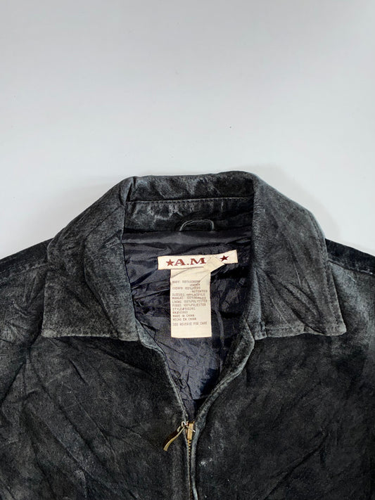 Ami Premium Original Pure Sued Leather Jacket Womens (S)
