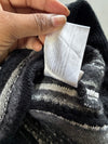 Vintage 3D Textured Knit | Monochrome Abstract Sweater | (S)