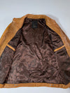 Saki Sweden Tan Leather Moto Jacket Café Racer Style Leather Jacket, (L)