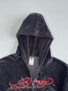Ed Hardy by Christian Audigier Black Velour Tiger Dragon Skull Rhinestone Embroidered Zip Up Hoodie (M)