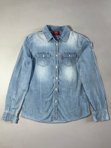 Dickies Light Wash Denim Western Shirt Woman’s (S)