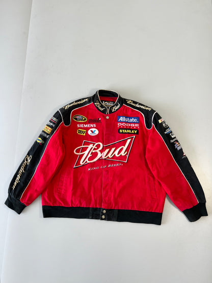ZVintage Y2K NASCAR Budwiser racing jacket (RARE FIND) (XL/2XL)
