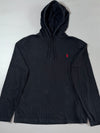 Vintage Polo Ralph Lauren Black Hooded Long Sleeve Tee (XL)