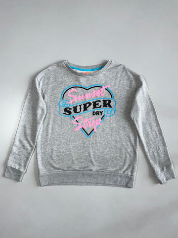 Superdry Sunset Strip Graphic Crewneck Sweatshirt – Grey (M)