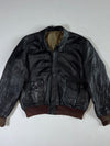 Vintage Super Premium Original Leather Bomber Jacket (XL)
