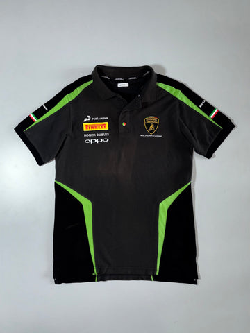 Automobili Lamborghini Squadra Corse F1 Team Polo (Pertamina/Pirelli/Roger Dubuis) Black/Green (M)