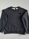 The North Face Charcoal Grey Embroidered Logo Crewneck Sweatshirt (L)